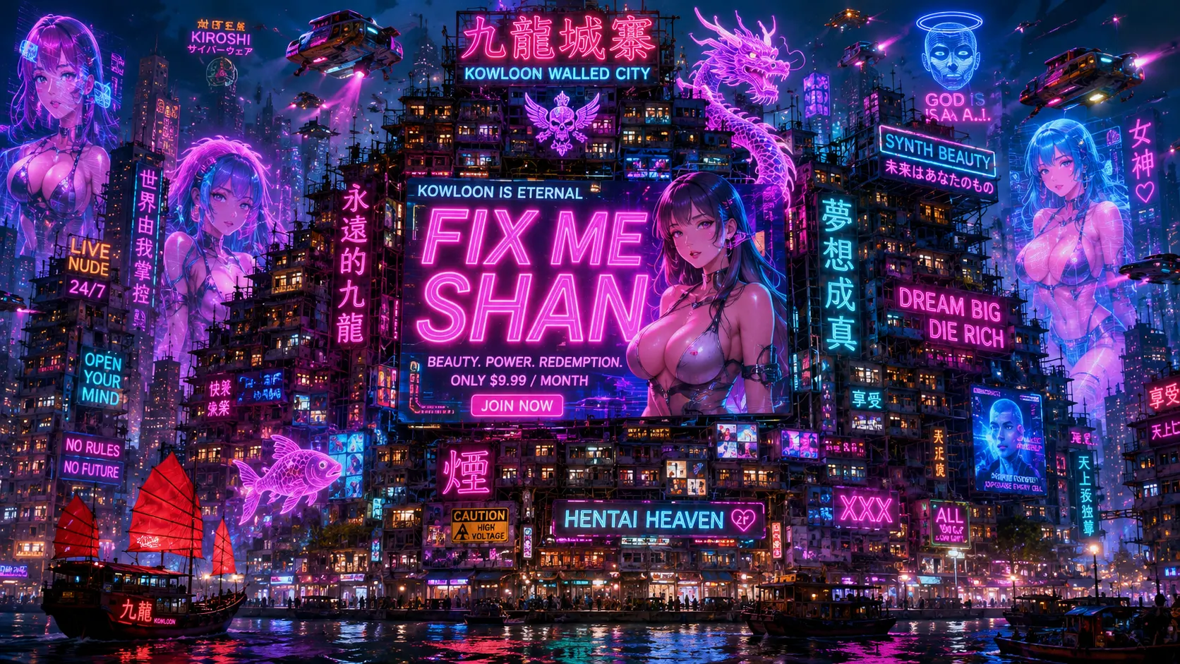 Kowloon — a neon city of small, self-governed places